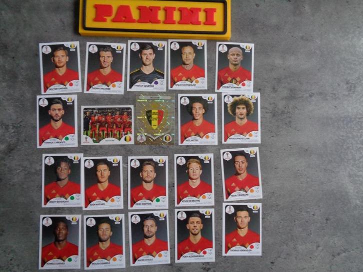 PANINI VOETBAL STICKERS 20X  WORLD CUP 2018  RODE DUIVELS en, Hobby en Vrije tijd, Stickers en Plaatjes, Nieuw, Verzenden