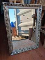 Mooie rustieke zilverkleurige spiegel 56cm x 76cm! TOPPER, Ophalen of Verzenden, Zo goed als nieuw