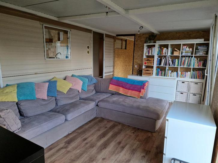 Stacaravan met aanbouw en 2 airco's - Boutersem, Caravans en Kamperen, Stacaravans, tot en met 5, Ophalen