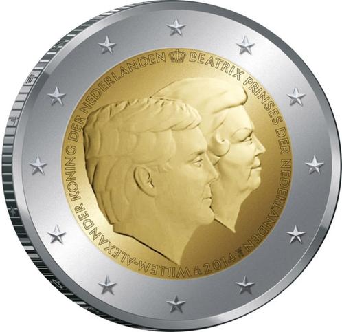 2 euros Pays-Bas 2014 - Double Portrait du Roi (NEUF), Timbres & Monnaies, Monnaies | Europe | Monnaies euro, Monnaie en vrac