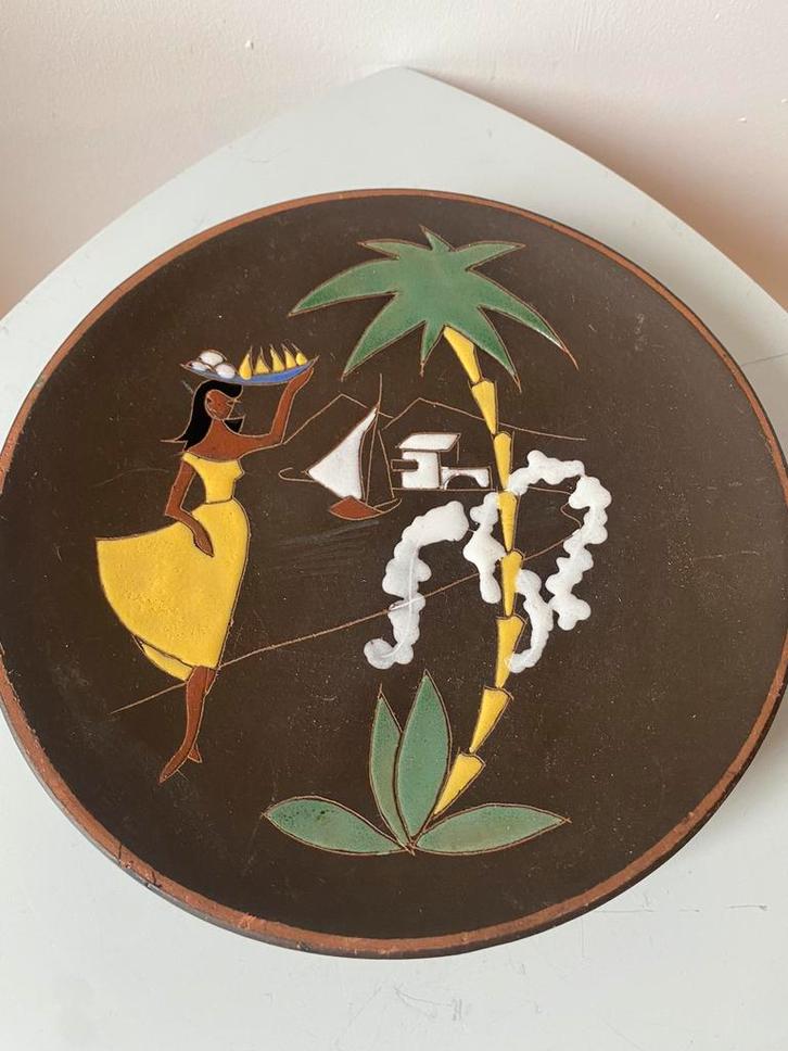 Ruscha vintage broekzak, Antiek en Kunst, Antiek | Wandborden en Tegels