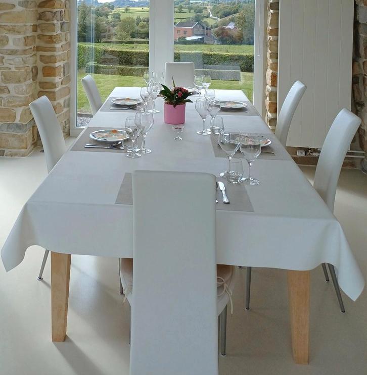 table à manger avec 12 chaises, Maison & Meubles, Tables | Tables à manger, Comme neuf, Autres matériaux, Enlèvement