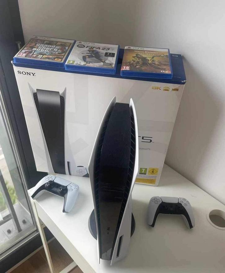 Console Ps5 modele standard, Games en Spelcomputers, Spelcomputers | Sony PlayStation 5, Zo goed als nieuw, Playstation 5, Verzenden