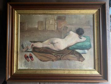 Schilderij A De Moor - naakt beschikbaar voor biedingen