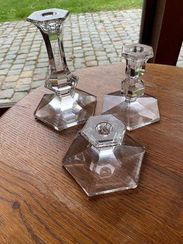  3 Kristallen kandelaars Val Saint-Lambert beschikbaar voor biedingen