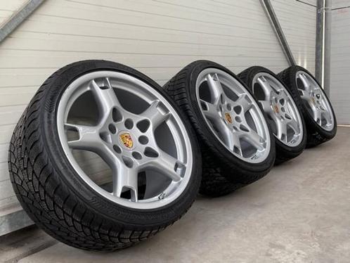 19'' Org. Porsche 911 997 4S 4 Targa Velgen + Winterbanden, Auto-onderdelen, Banden en Velgen, Banden en Velgen, Winterbanden