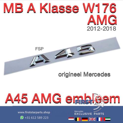 W176 A45 AMG LOGO Mercedes A KLASSE 45 EMBLEEM ACHTERKLEP A4, Auto-onderdelen, Carrosserie, Mercedes-Benz, Achter, Nieuw, Ophalen of Verzenden