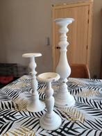 3 witte kandelaars, Comme neuf, Enlèvement, Métal, Blanc