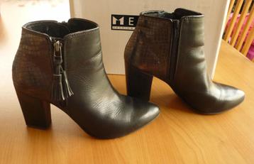 Zwarte lederen bottines enkellaarsjes Maat 38 Coco Bella, Enlèvement ou Envoi