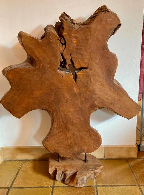 Tranche de bois sur socle XXL Déco d’intérieur/extérieur, Antiek en Kunst, Kunst | Beelden en Houtsnijwerken, Ophalen