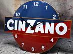 Cinzano emaillen reclame klok restaurant mancave decoratie, Ustensile, Comme neuf, Enlèvement ou Envoi
