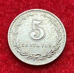 Zeldzame zilveren munt van 5 Centavos uit 1899 Argentinië, Antiek en Kunst, Ophalen of Verzenden, Zilver