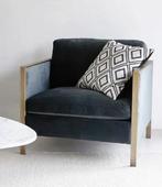 2 Groene Fluelen Fauteuils van Furnified, 75 à 100 cm, Comme neuf, Enlèvement, Modern