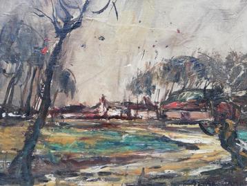 Armand Jamar - Schilderij op paneel - landschap - c. 1930 beschikbaar voor biedingen