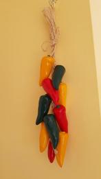 Tresse en corde avec poivrons de couleur, Maison & Meubles, Utilisé, Enlèvement ou Envoi