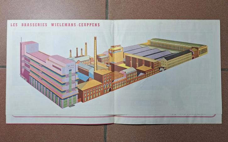 Brochure affiche Wielemans Ceuppens Brasserie Wiels Forest, Collections, Marques & Objets publicitaires, Utilisé, Panneau publicitaire