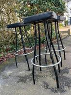 3 vintage barkrukken, Ophalen, Kunststof, Gebruikt, Met voetsteun