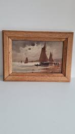 zeer mooi schilderij op paneel   in mooie kader  stilleven, Antiek en Kunst, Ophalen of Verzenden