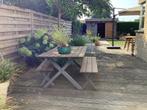 Picknicktafel +2 banken, Tuin en Terras, Ophalen, Gebruikt, Rechthoekig, Aluminium