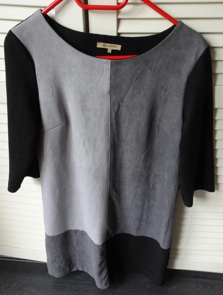 Jurk met suède-effect, Kleding | Dames, Jurken, Gedragen, Zwart, Boven de knie, Ophalen of Verzenden