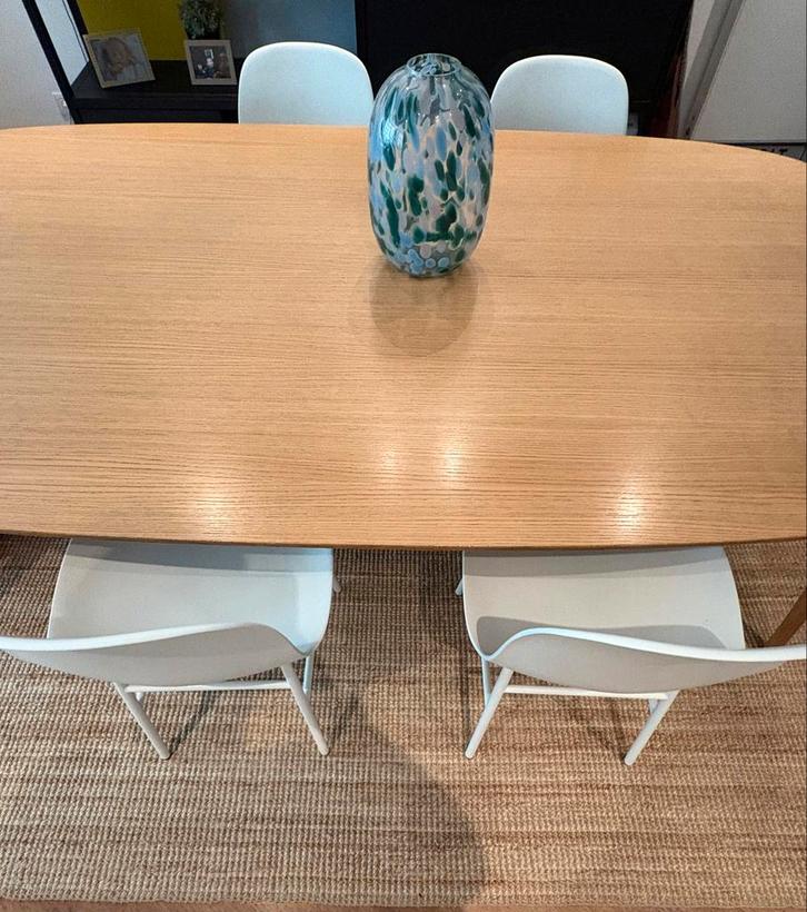 Eettafel stoelen van het merk Normann Copenhagen, Huis en Inrichting, Stoelen, Zo goed als nieuw, Vier, Kunststof, Wit, Ophalen