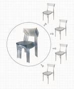 4 Colico Design-stoelen - model Milano 2015, Huis en Inrichting, Overige materialen, Gebruikt, Overige kleuren, Ophalen of Verzenden