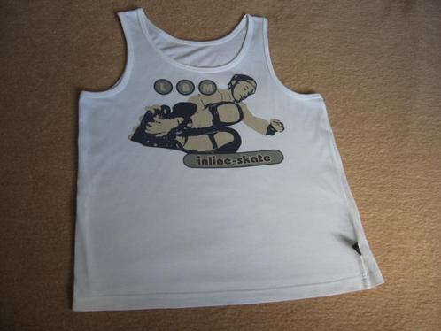 Witte T-shirt zonder mouwen met print van IBM, 164, Kinderen en Baby's, Kinderkleding | Maat 164, Zo goed als nieuw, Ophalen of Verzenden