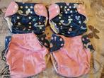 Pakket van 4 wasbare pocketluiers rainbow, Kinderen en Baby's, Ophalen of Verzenden, Gebruikt, One size