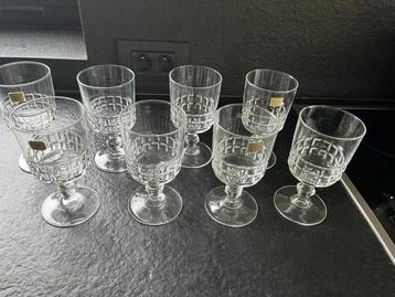 8 vintage wijnglazen groot Luminarc BP, Enlèvement, Comme neuf