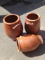 3 Decoratieve oude stenen kruiken, Ophalen, Gebruikt, Tuin