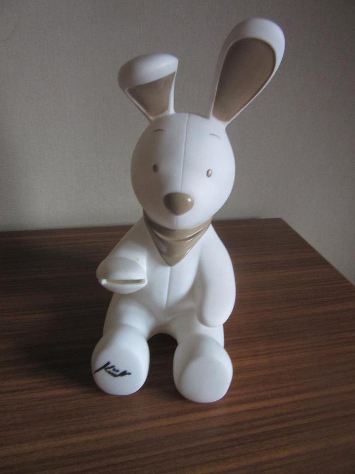 Gesigneerde spaarpot meneer konijn 2013, Verzamelen, Spaarpotten, Ophalen of Verzenden