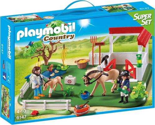 Playmobil - SuperSet Eerste Hulp in de stal 6147, Kinderen en Baby's, Speelgoed | Playmobil, Zo goed als nieuw, Complete set, Ophalen