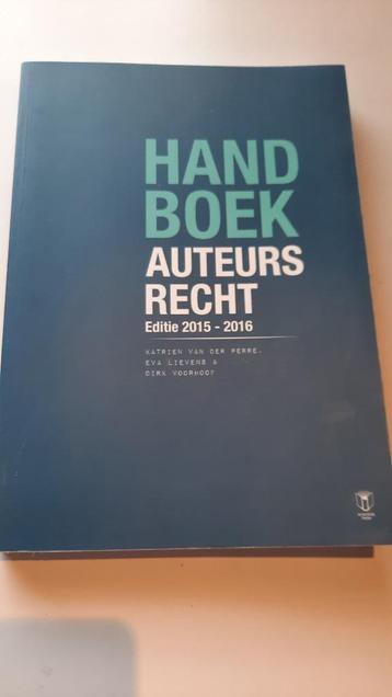 Handboek Auteursrecht Editie 2015-2016 disponible aux enchères