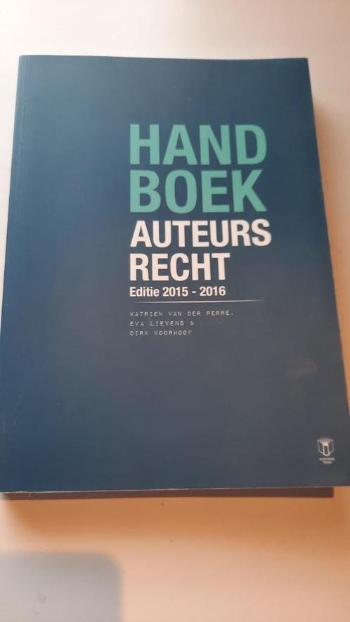 Handboek Auteursrecht Editie 2015-2016, Livres, Livres d'étude & Cours, Utilisé, Enlèvement ou Envoi