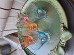 5 gekleurde waterglazen,, 8 cm hgte, Ophalen of Verzenden