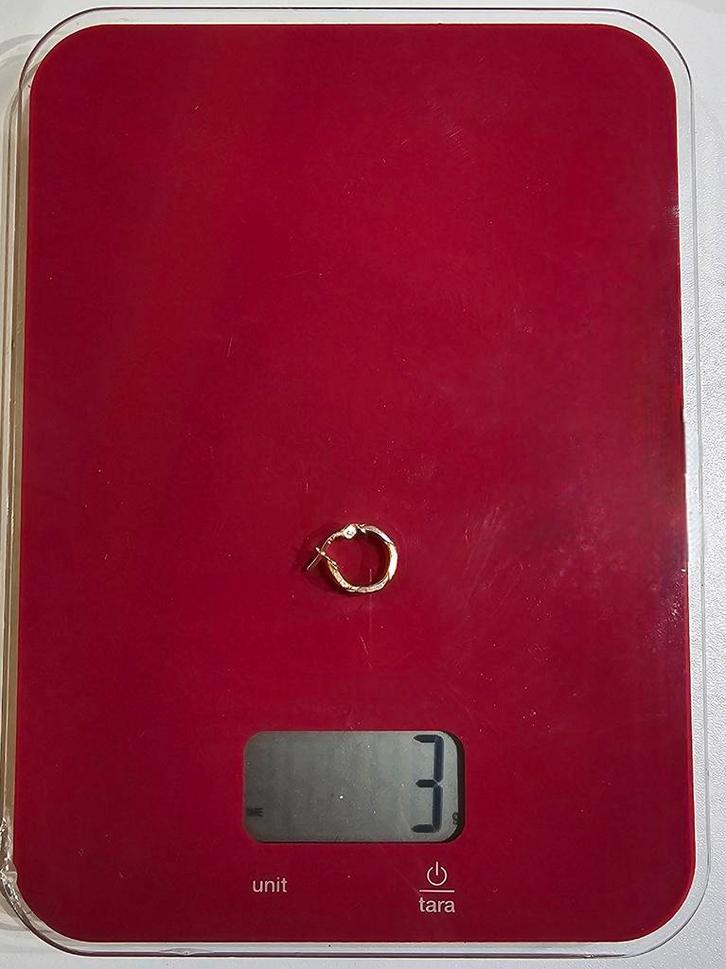 18K GOUDEN OORBEL, Handtassen en Accessoires, Oorbellen, Nieuw, Hangers, Goud, Goud, Ophalen of Verzenden