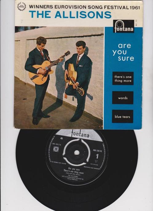 EP- The allisons - Are You Sure+3     1961, Cd's en Dvd's, Vinyl Singles, EP, Ophalen of Verzenden