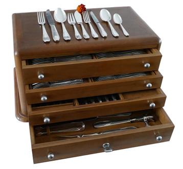 Verzilverd Art Deco bestek - Orfevrerie Perrin - c. 1925 beschikbaar voor biedingen