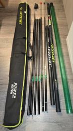 Sensas power match vaste hengel  + 5 topkits +topset voercup, Watersport en Boten, Ophalen, Zo goed als nieuw, Vaste hengel