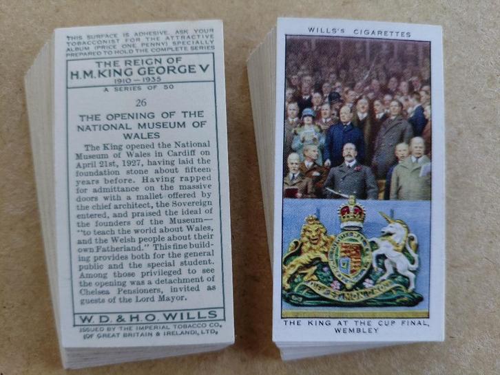 The Reign of H.M. King George V complete set 50 chromos 1935, Verzamelen, Foto's en Prenten, Prent, Overige onderwerpen, Voor 1940