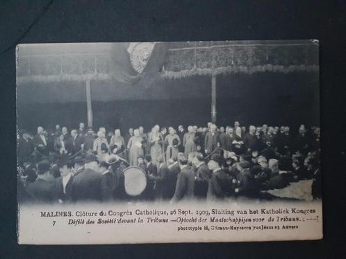 Postkaart Mechelen Katholiek Kongres 1909 Optocht... Orkest, Verzamelen, Postkaarten | België, Ongelopen, Antwerpen, Voor 1920