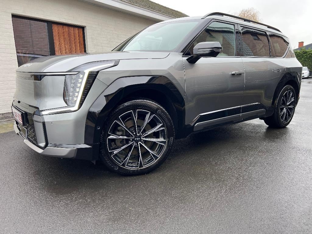 Kia EV9 99.8 kWh AWD GT Line TREKHAAK*ALS NIEUW*7 PLAATSEN, Auto's, Kia, Automaat, EV9, Zwart, 2500 kg