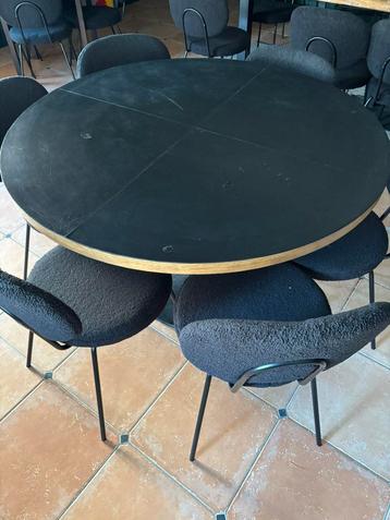 Ronde tafel 6 personen, Huis en Inrichting, Tafels | Eettafels, Ophalen, Gebruikt, Rond, Metaal