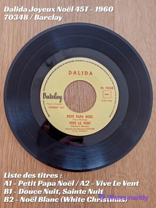 Dalida Joyeux Noël 45T - 1960, CD & DVD, Vinyles Singles, Utilisé, EP, 7 pouces, Enlèvement ou Envoi