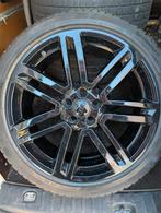 Magnifiques jantes Audi RS6 noires avec pneu d'hiver, Enlèvement, Pneus hiver, Jante(s)