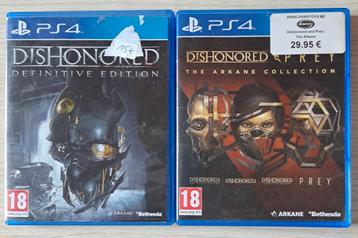 Dishonored jeux ps4. Prix pour le lot.  beschikbaar voor biedingen