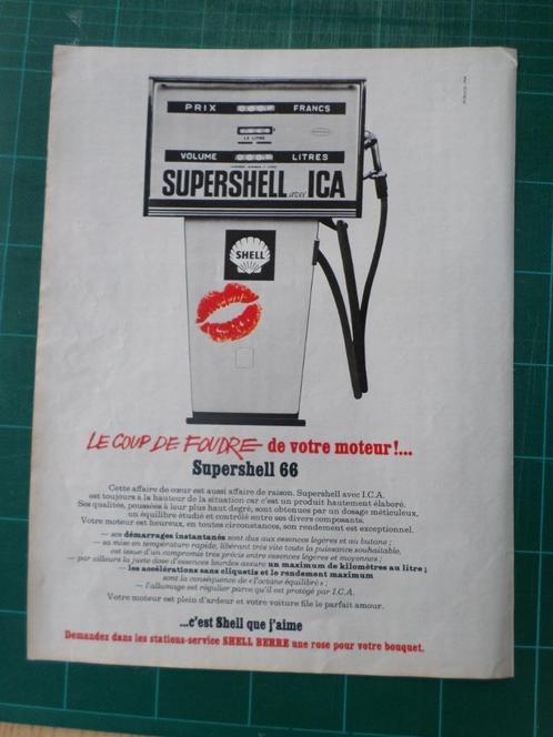 Shell - produit pétrolier - publicité papier - 1966, Verzamelen, Merken en Reclamevoorwerpen, Gebruikt, Overige typen, Ophalen of Verzenden