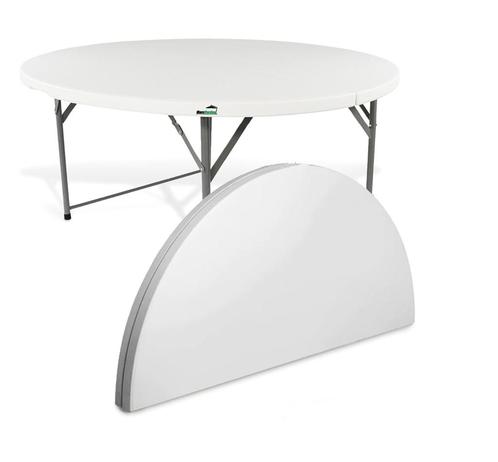 MaxxGarden Vouwtafel - Opvouwbare ronde tuin tafel - 154x74, Tuin en Terras, Tuintafels, Nieuw, Rond, Kunststof, Ophalen of Verzenden