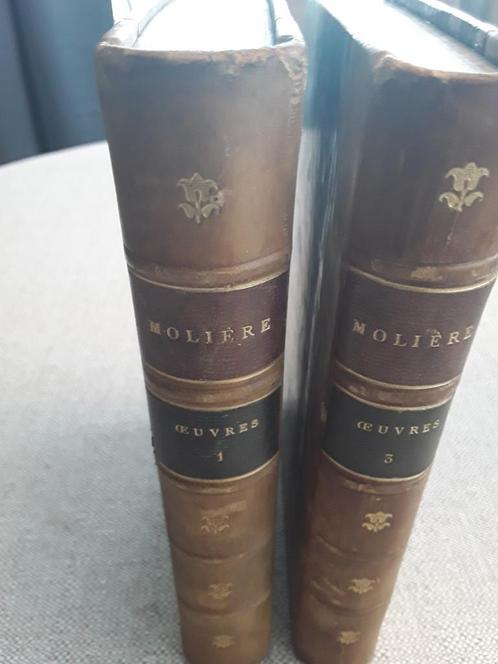 2 Antieken boeken over het leven van Molière, Antiek en Kunst, Antiek | Boeken en Manuscripten, Ophalen