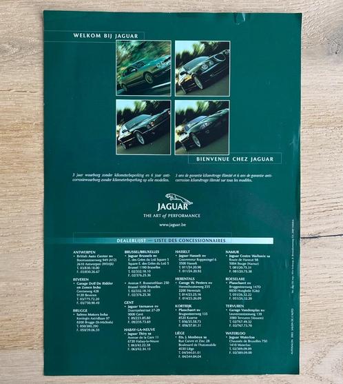 Jaguar prijslijst BE-NL/FR autosalon 2002, Boeken, Auto's | Folders en Tijdschriften, Gelezen, Overige merken, Ophalen of Verzenden